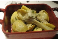 Salteado de alcachofas con jamón ibérico